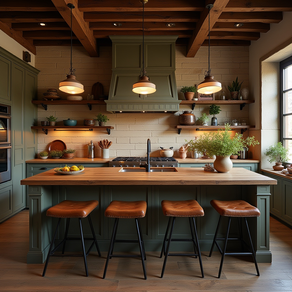 boho kitchen color schemes 21