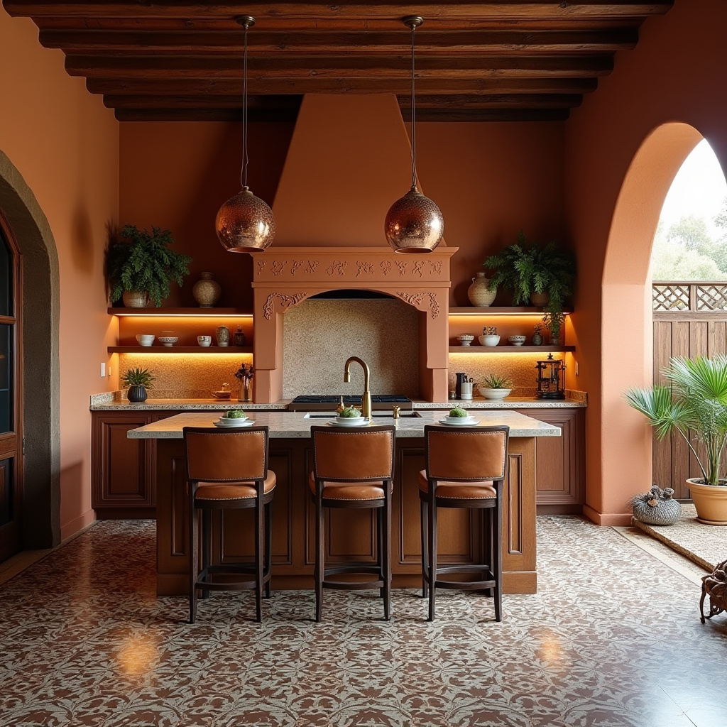 boho kitchen color schemes 25