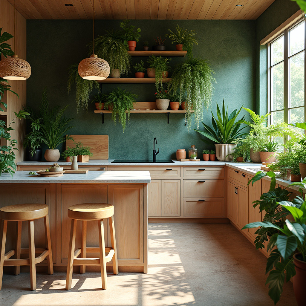 boho kitchen color schemes 29