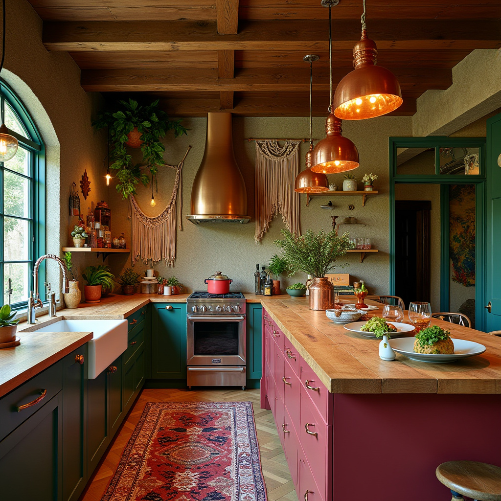 boho kitchen color schemes 3