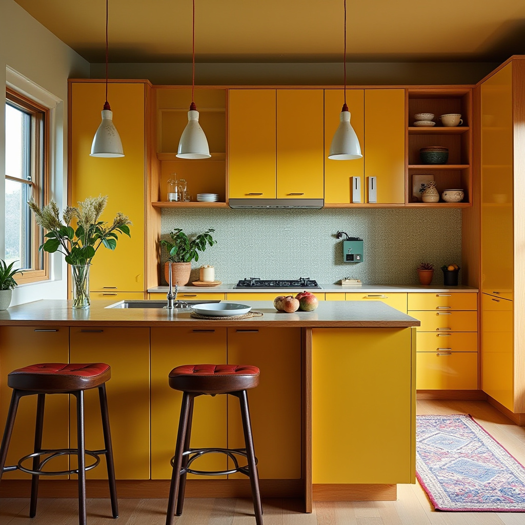 boho kitchen color schemes 31