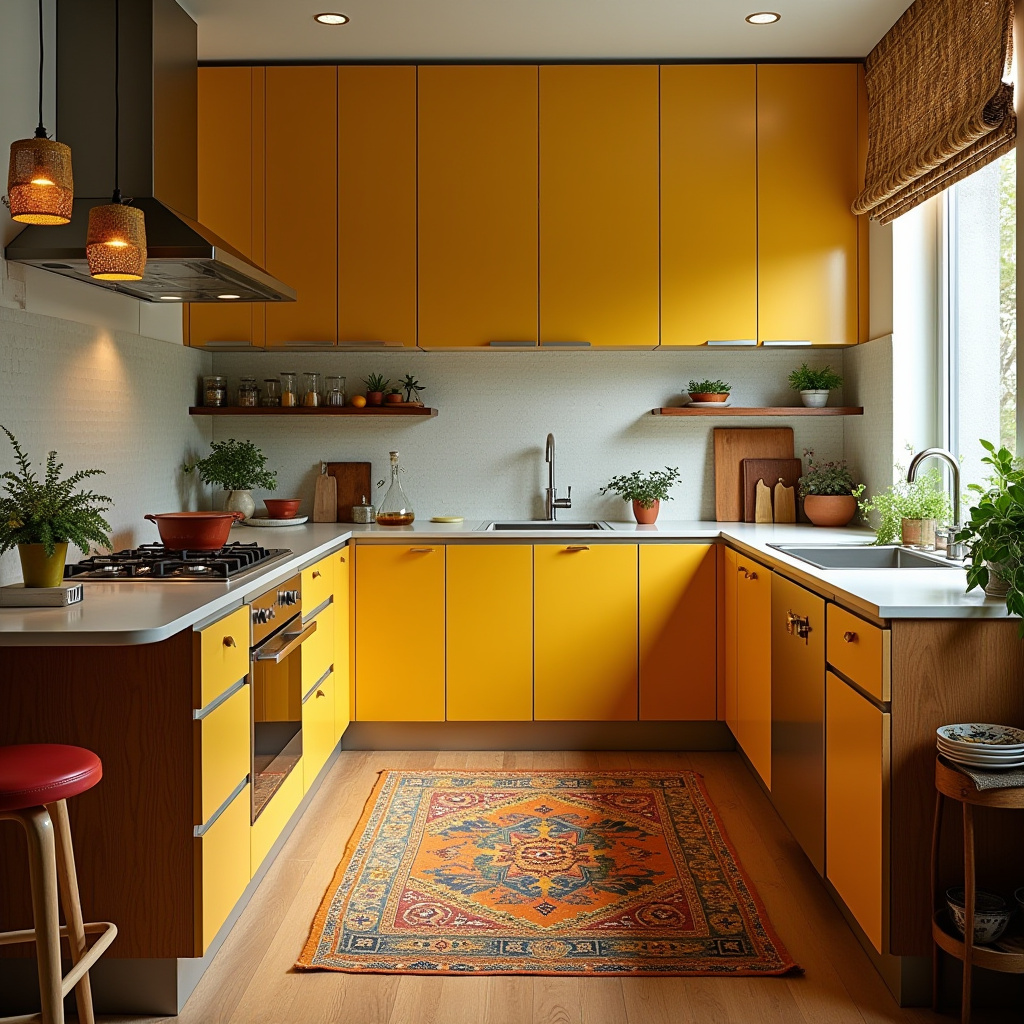 boho kitchen color schemes 32