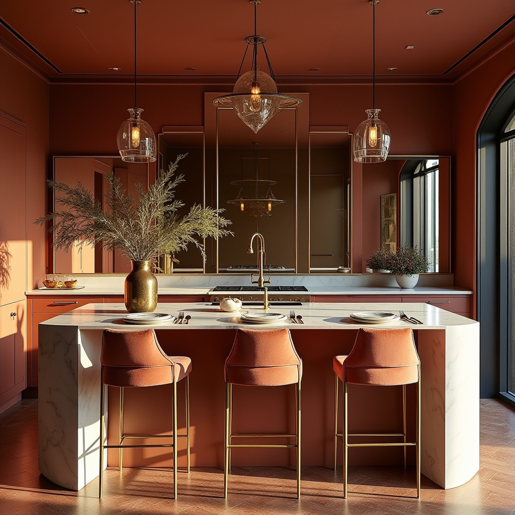 boho kitchen color schemes 33
