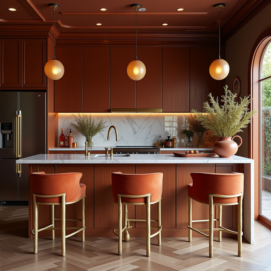 boho kitchen color schemes 34