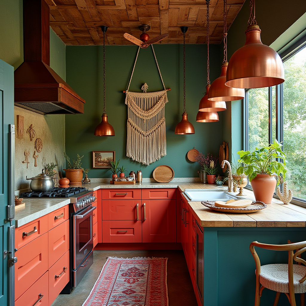 boho kitchen color schemes 4