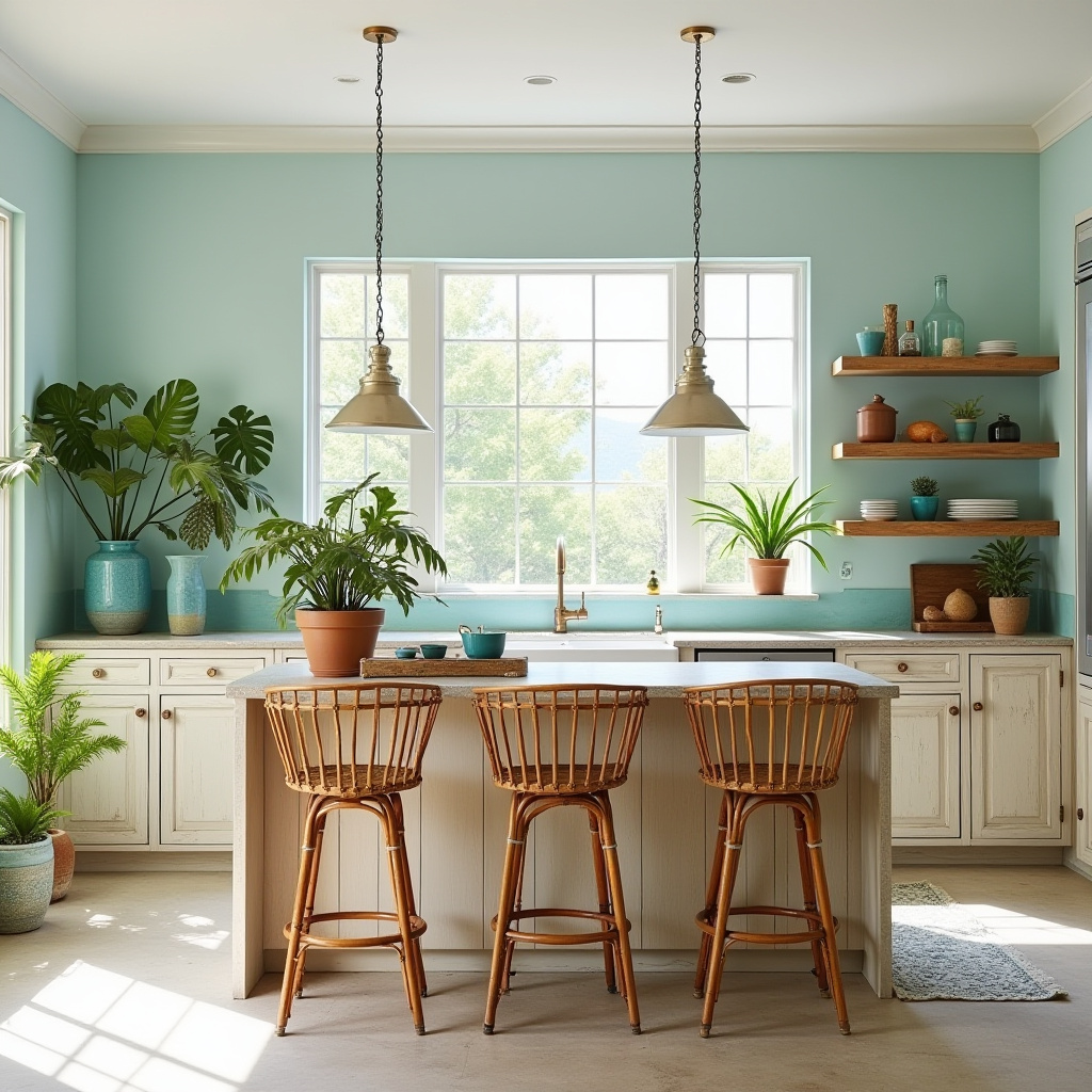 boho kitchen color schemes 7