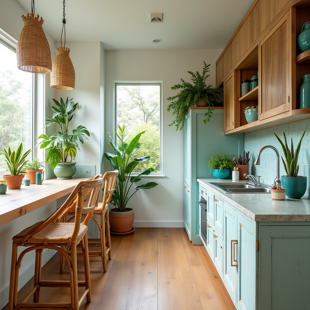 boho kitchen color schemes 8