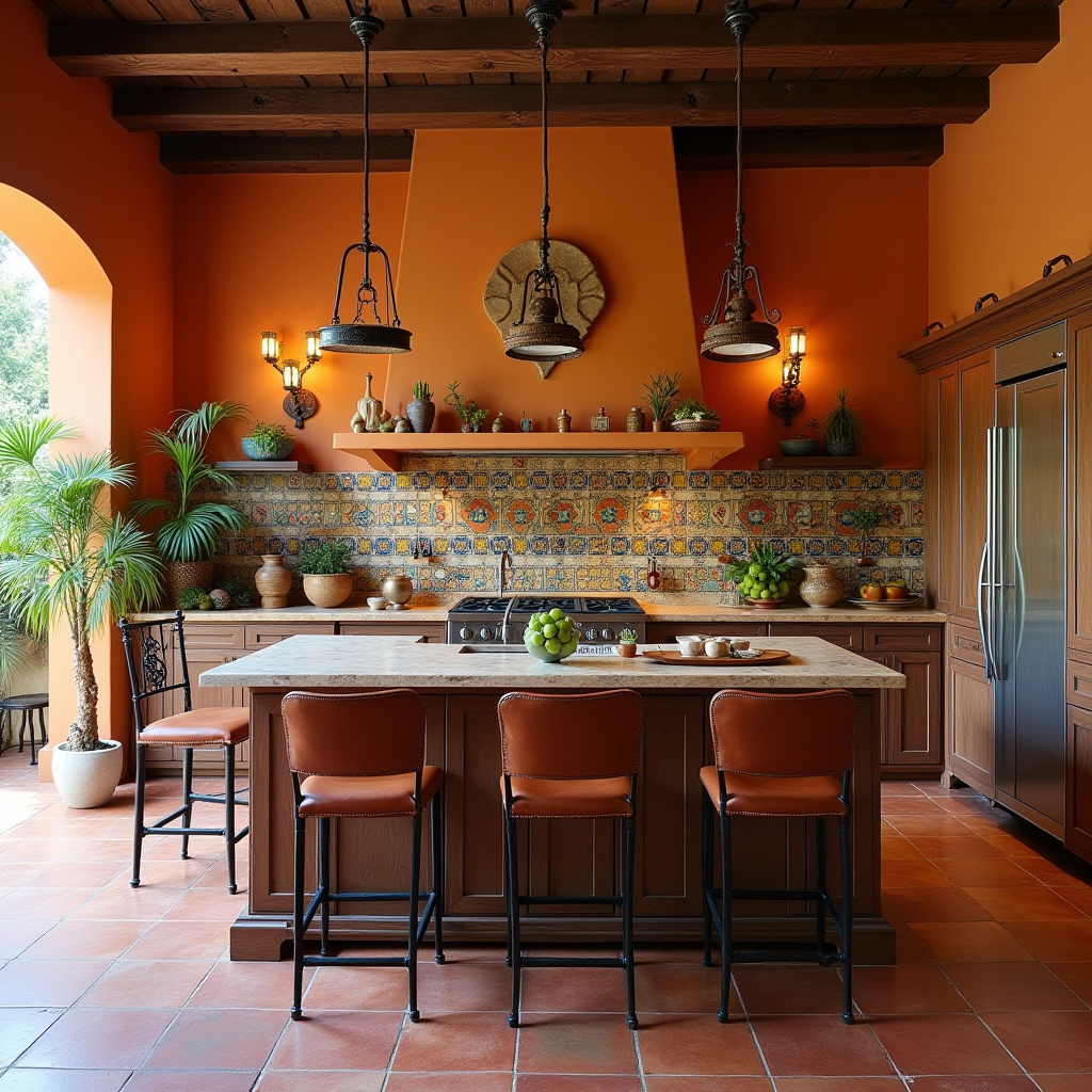boho kitchen color schemes 9