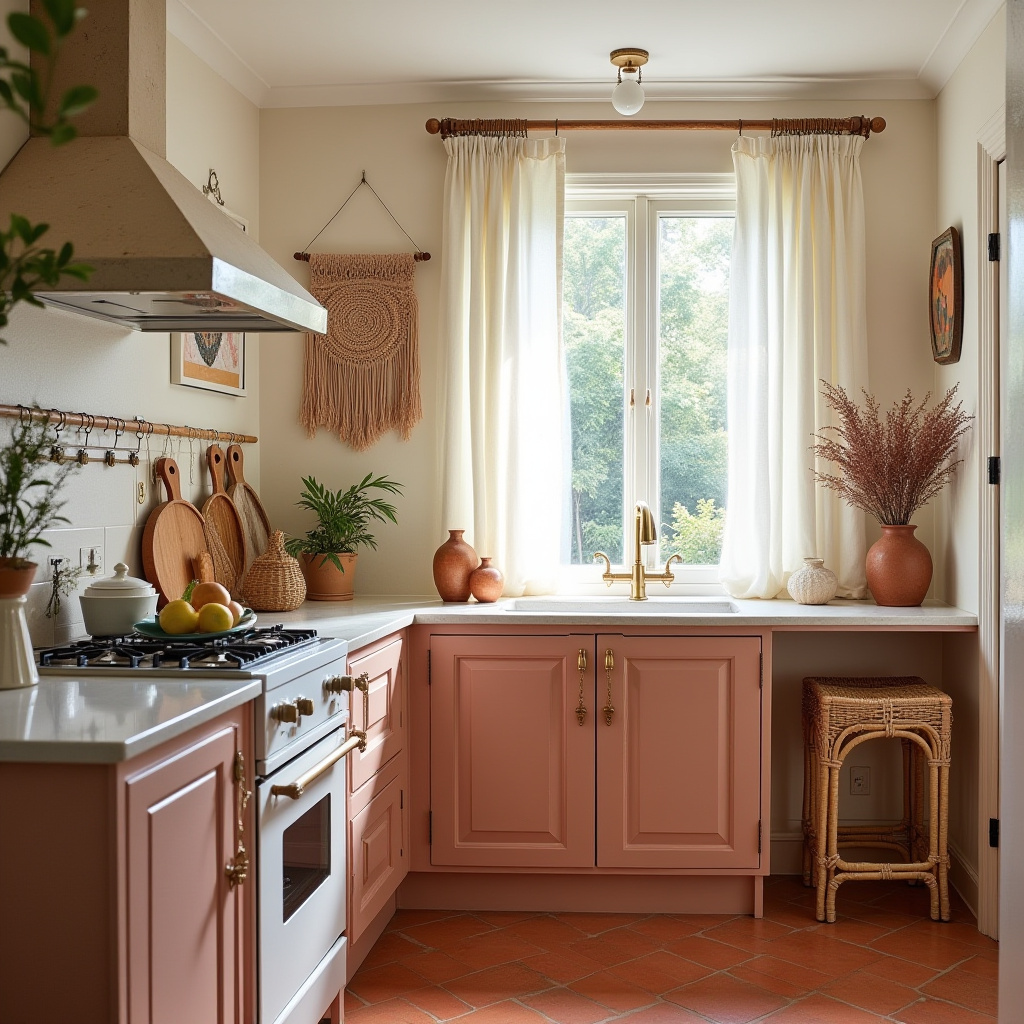 boho kitchen counter decor 2