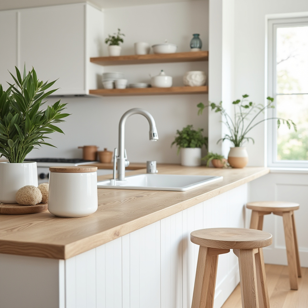 boho kitchen counter decor 20