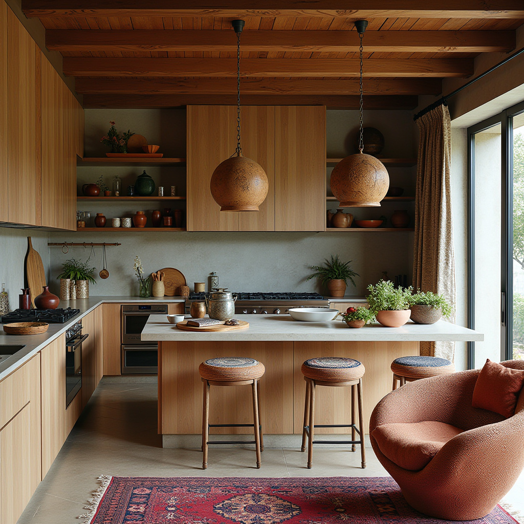 boho kitchen counter decor 24