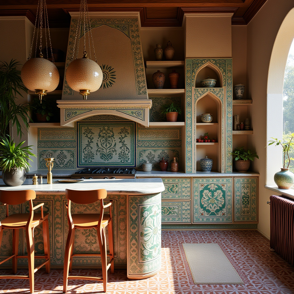 boho kitchen counter decor 31
