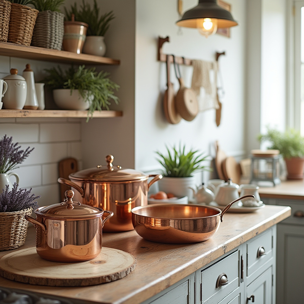 boho kitchen counter decor 35