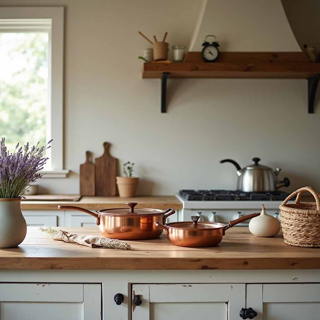 boho kitchen counter decor 36