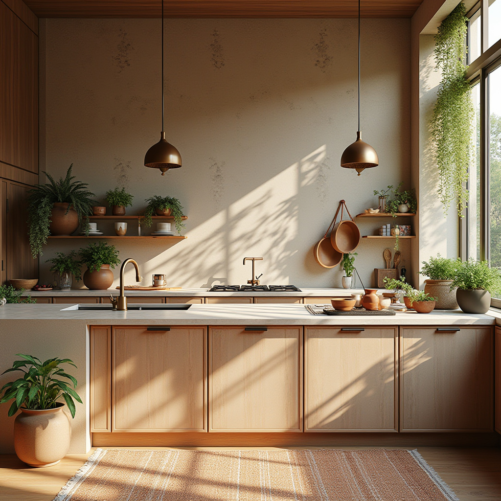 boho kitchen counter decor 5
