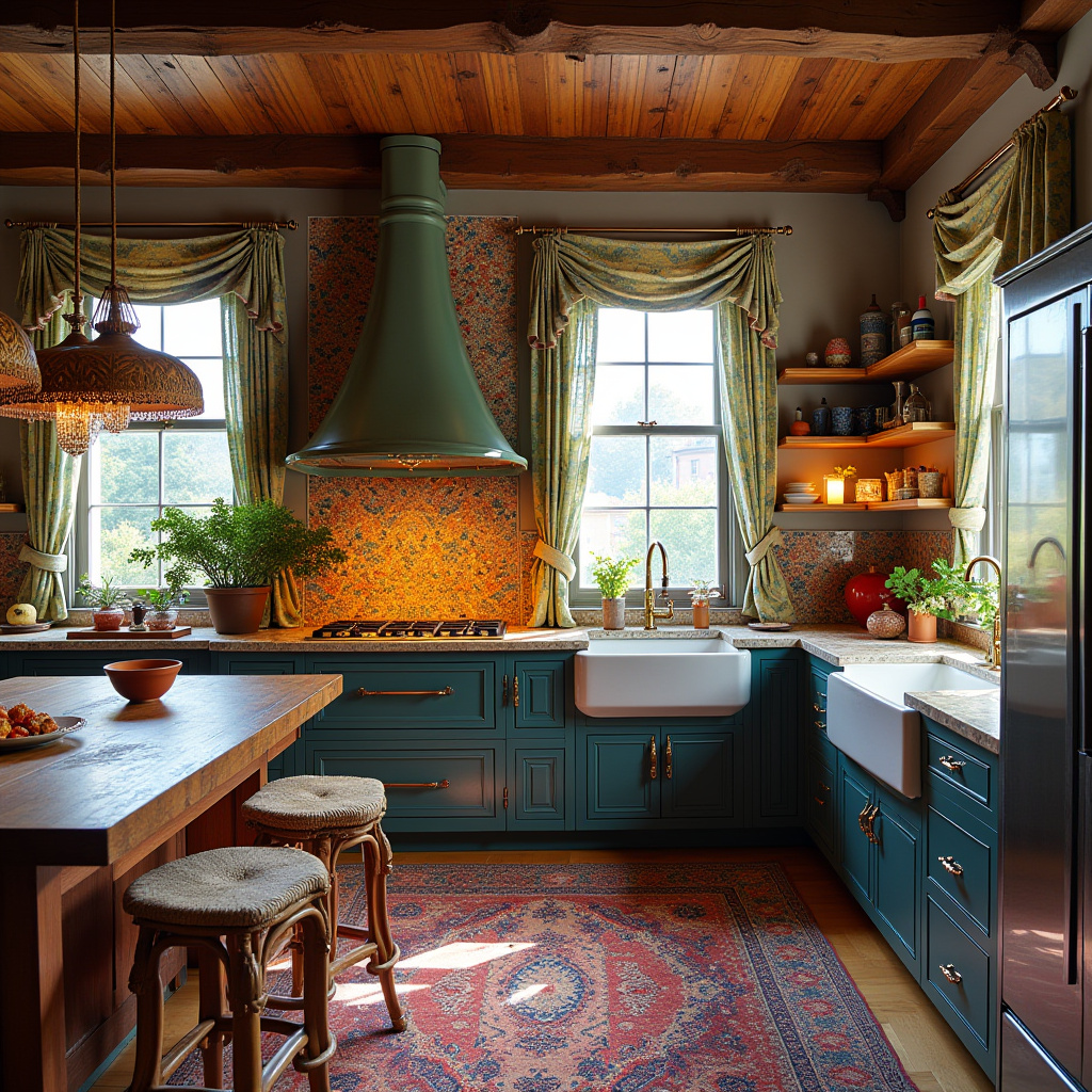 boho kitchen curtain ideas 11