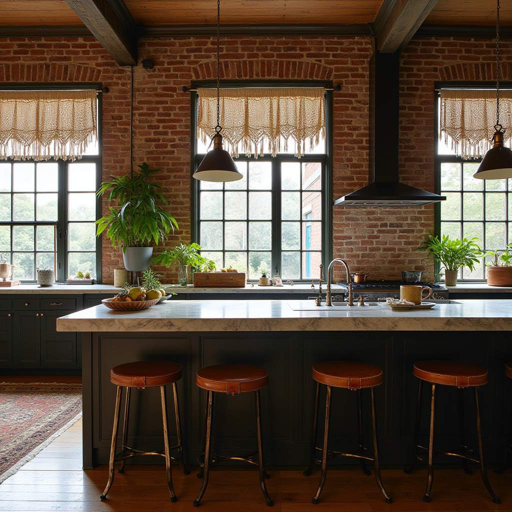 boho kitchen curtain ideas 16