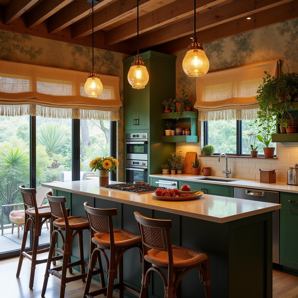 boho kitchen curtain ideas 3