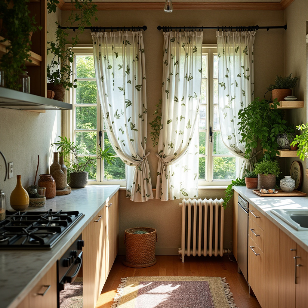 boho kitchen curtain ideas 40
