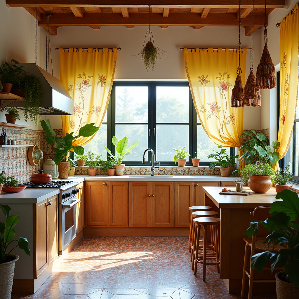 boho kitchen curtain ideas 8