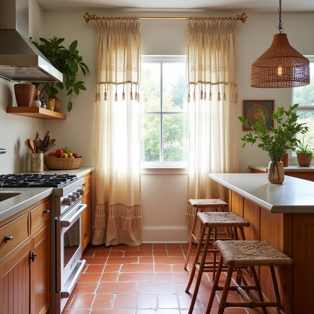 boho kitchen curtains 2