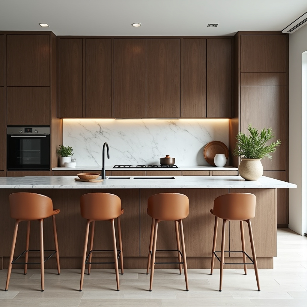 boho kitchen dark wood cabinets 17