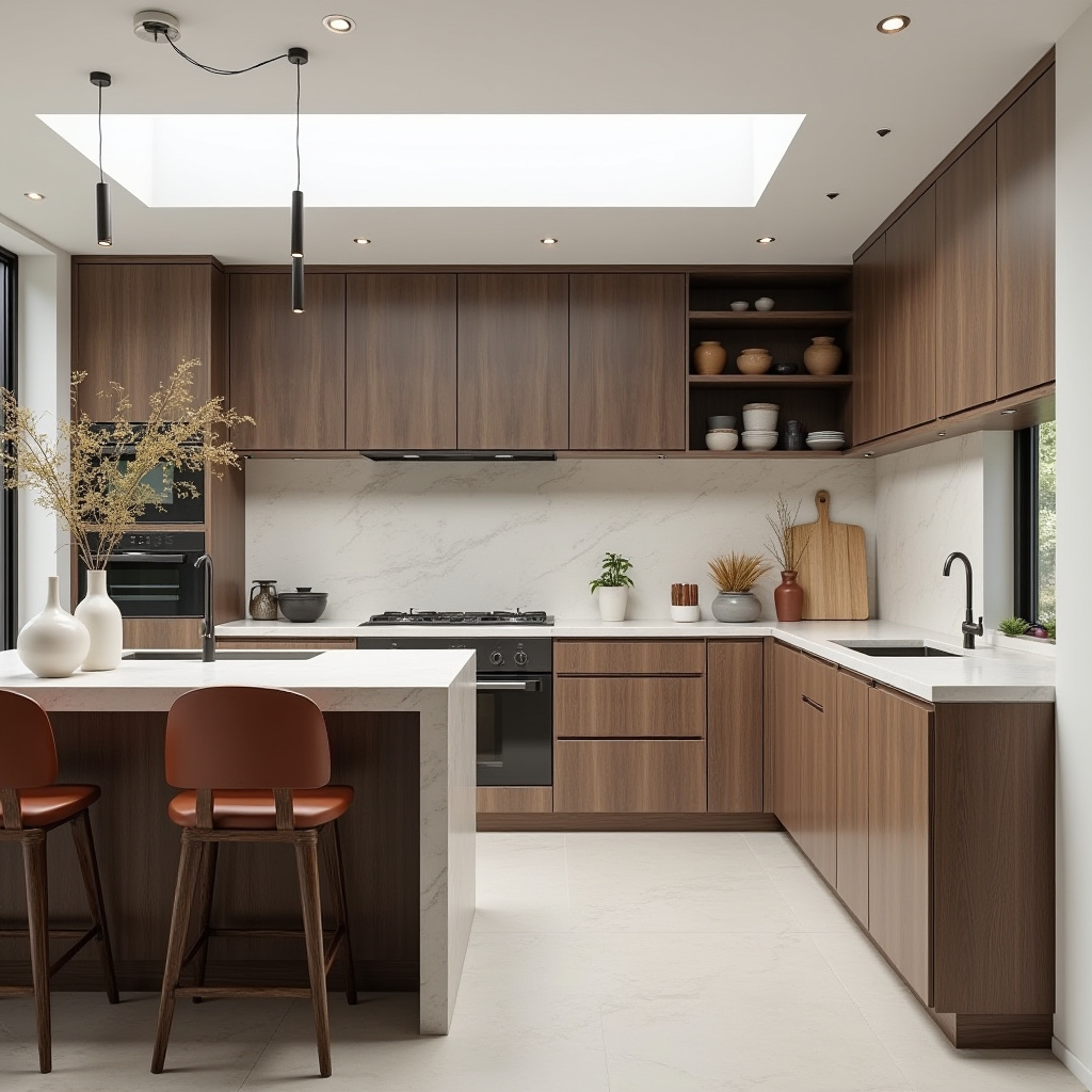 boho kitchen dark wood cabinets 26