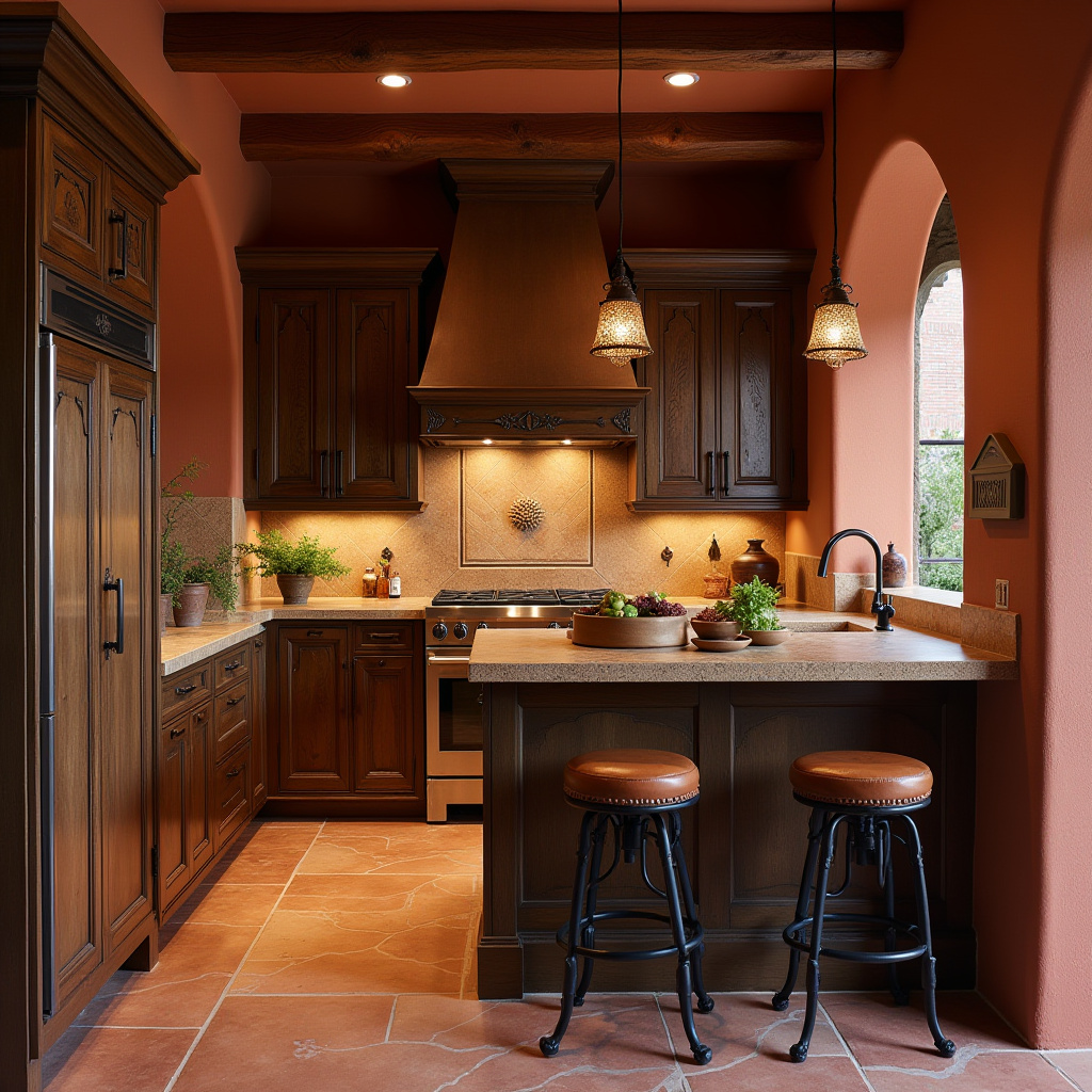 boho kitchen dark wood cabinets 28