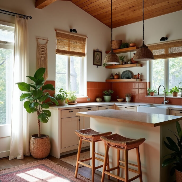 boho kitchen decor ideas 1