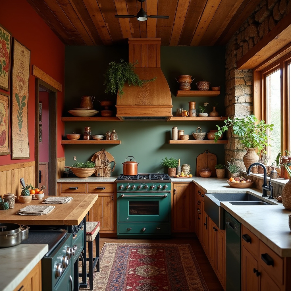 boho kitchen interior 11