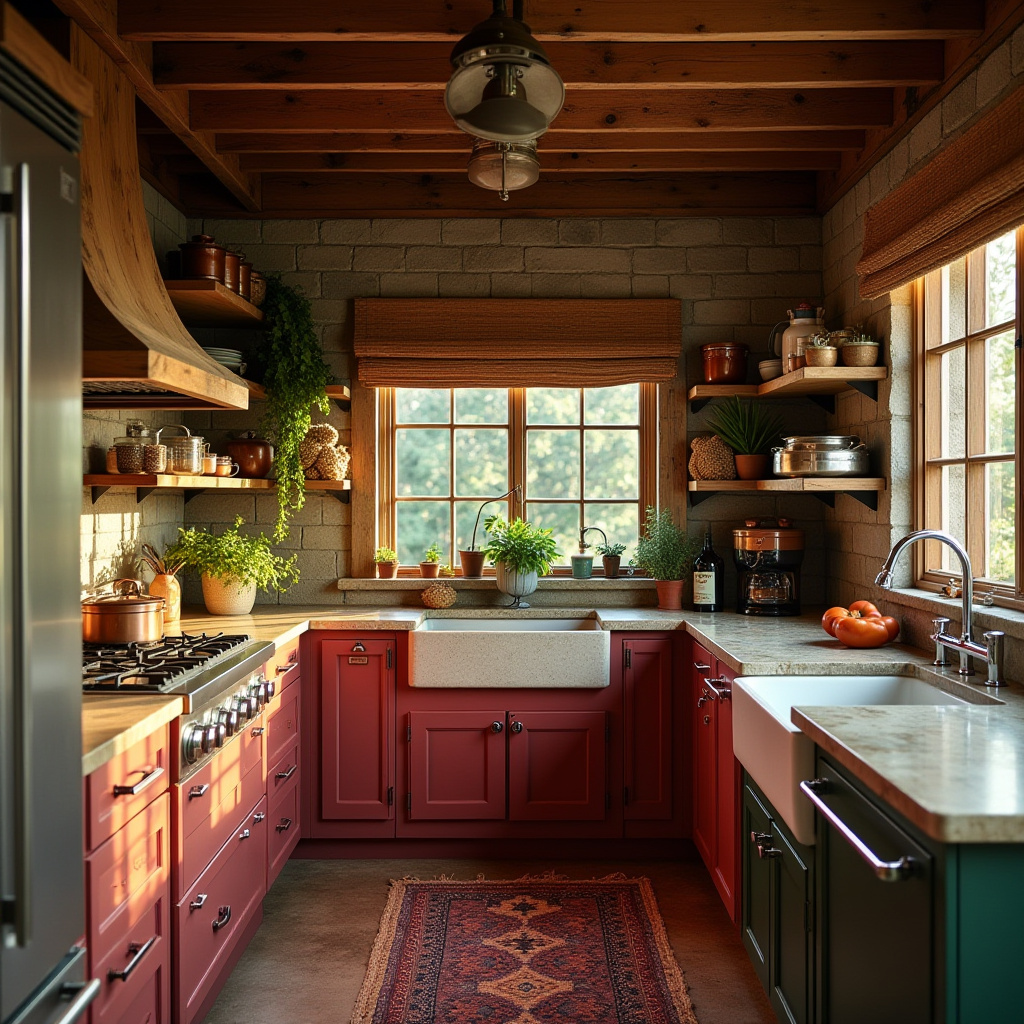 boho kitchen interior 12