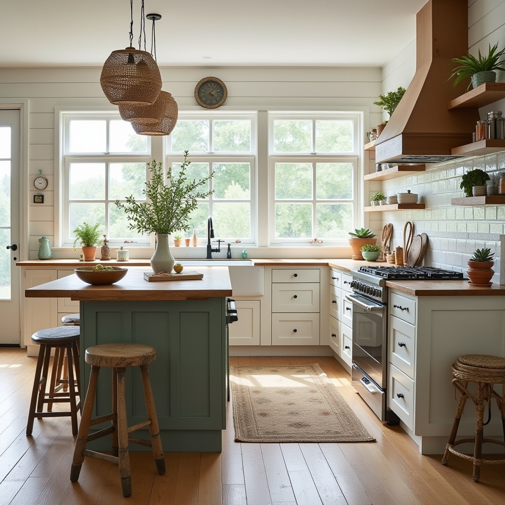 boho kitchen interior 26