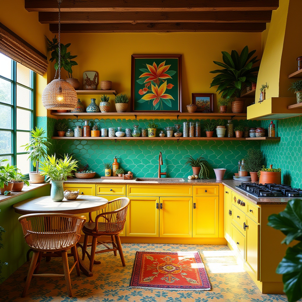 boho kitchen interior 32