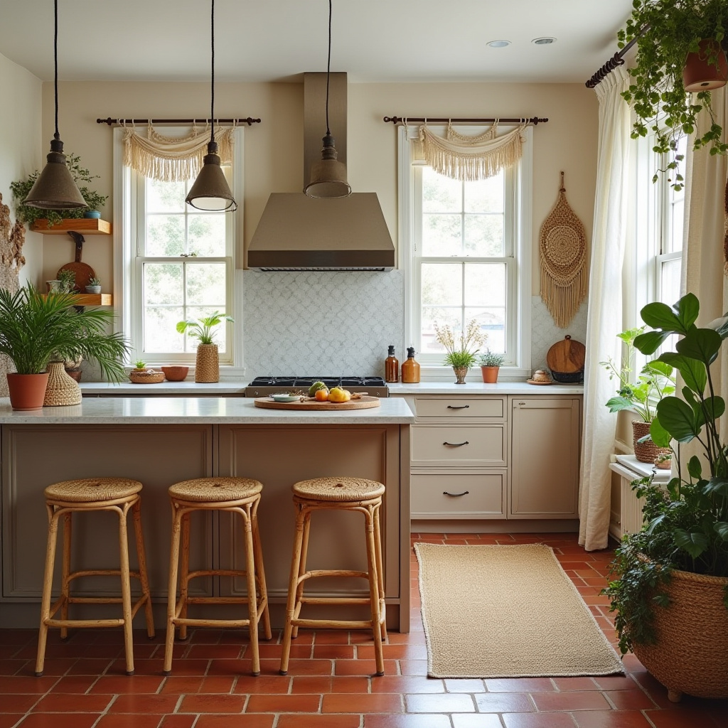 boho kitchen island bar stools 1