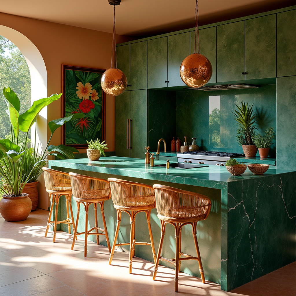 boho kitchen island decor 15
