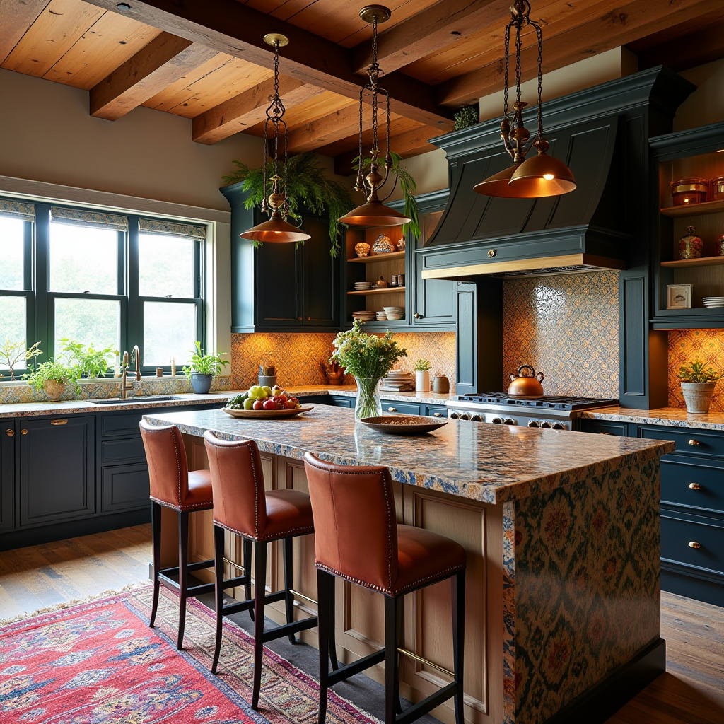 boho kitchen island decor 17