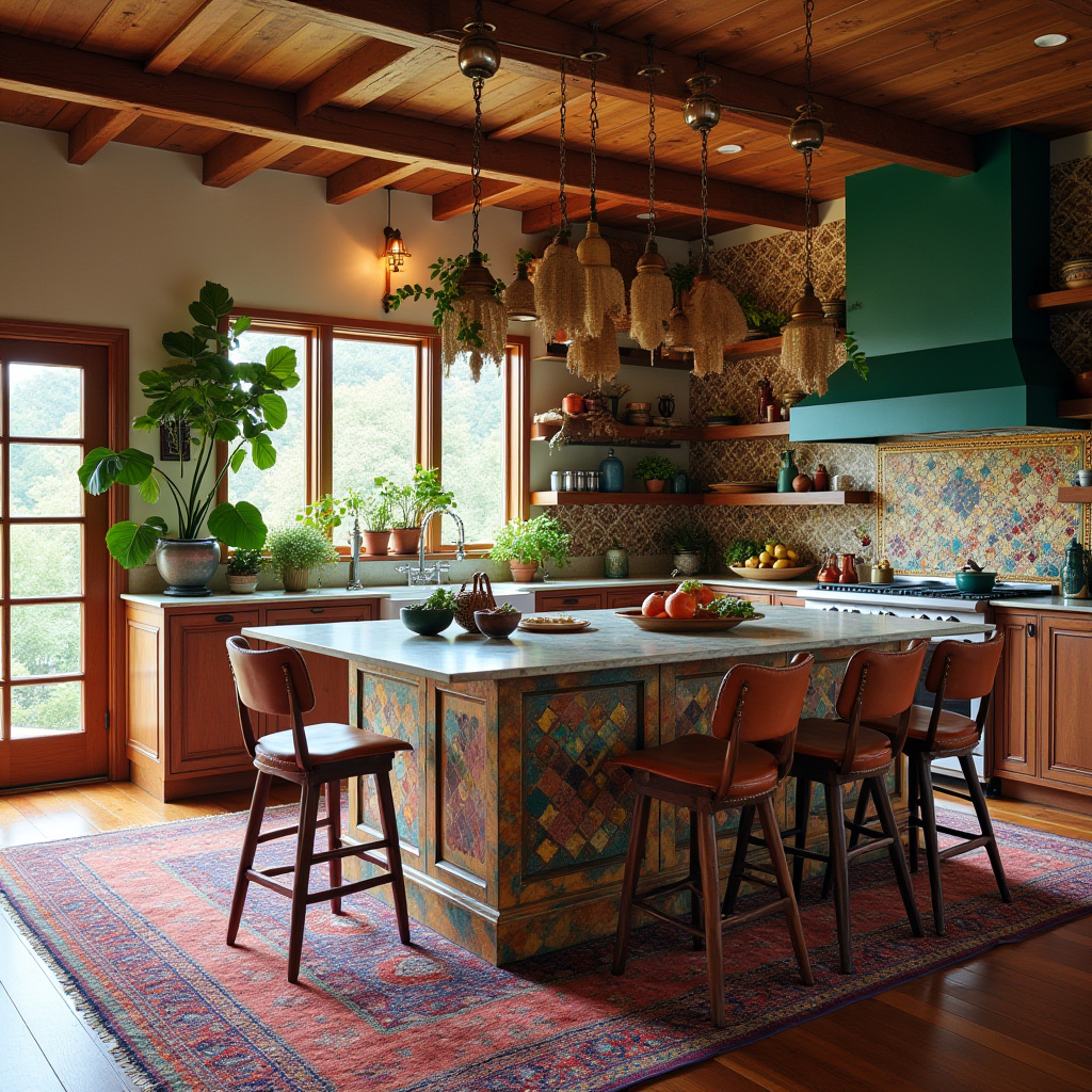boho kitchen island decor 18