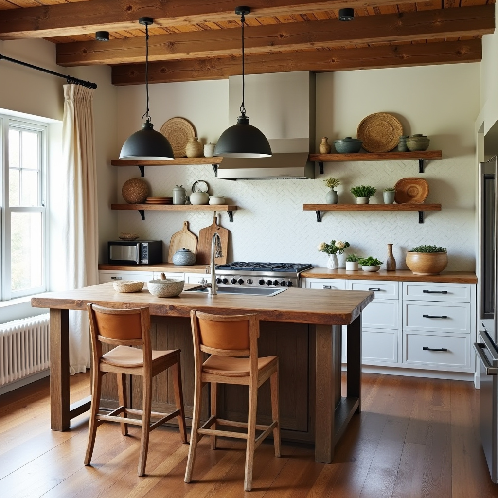 boho kitchen island decor 21