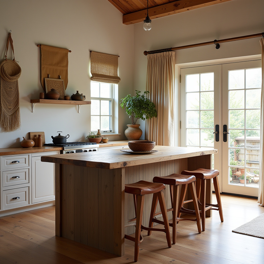 boho kitchen island decor 22