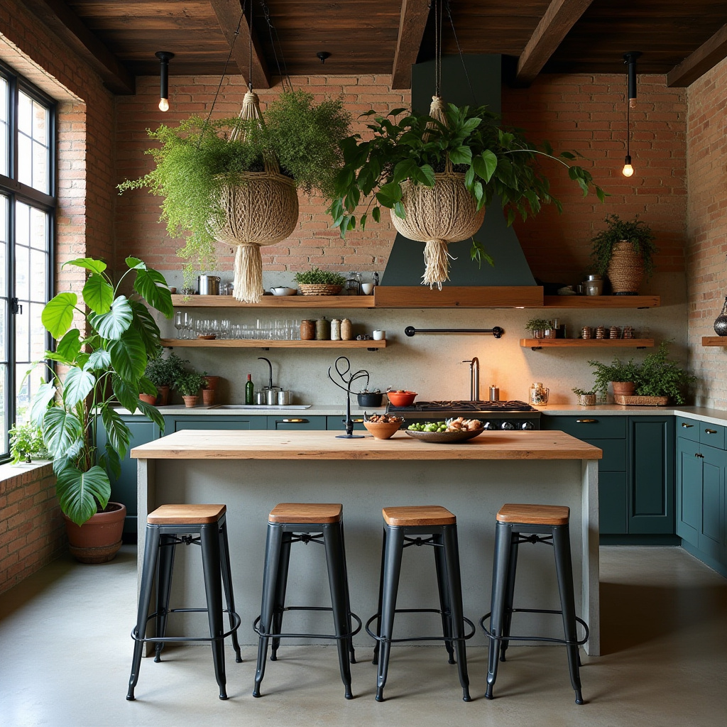 boho kitchen island decor 24
