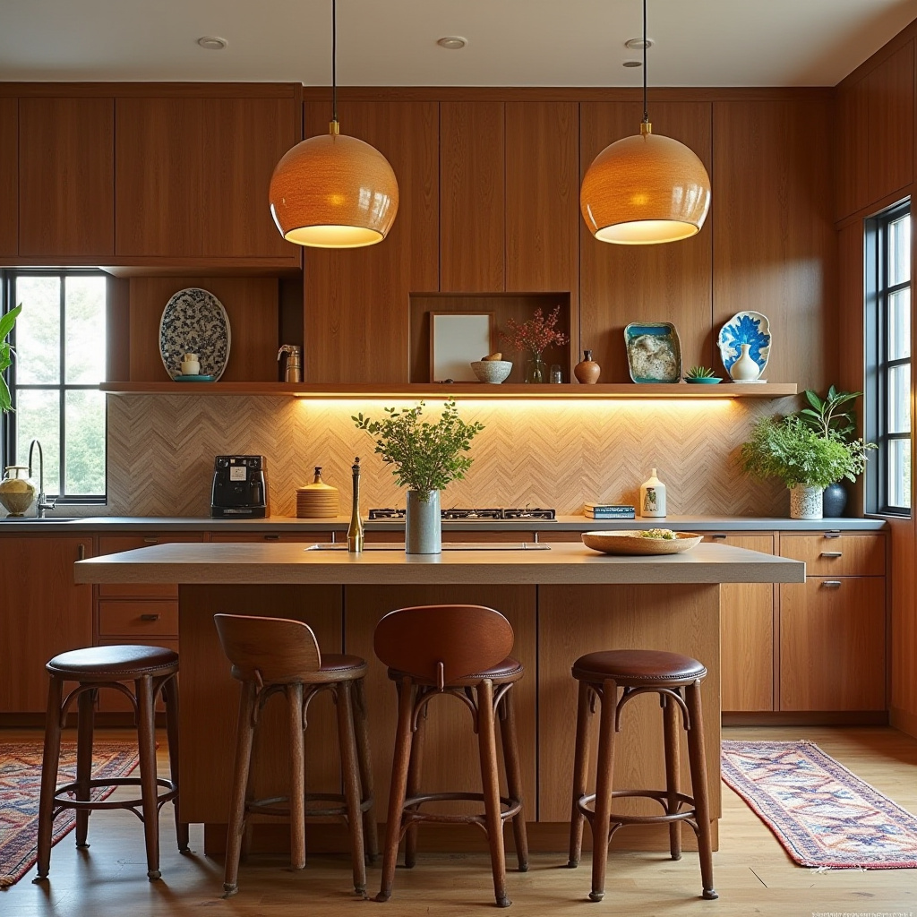 boho kitchen island decor 27