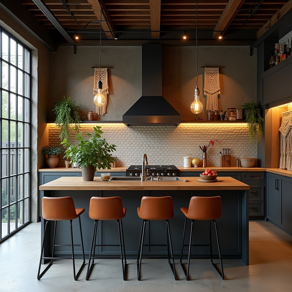 boho kitchen island decor 38