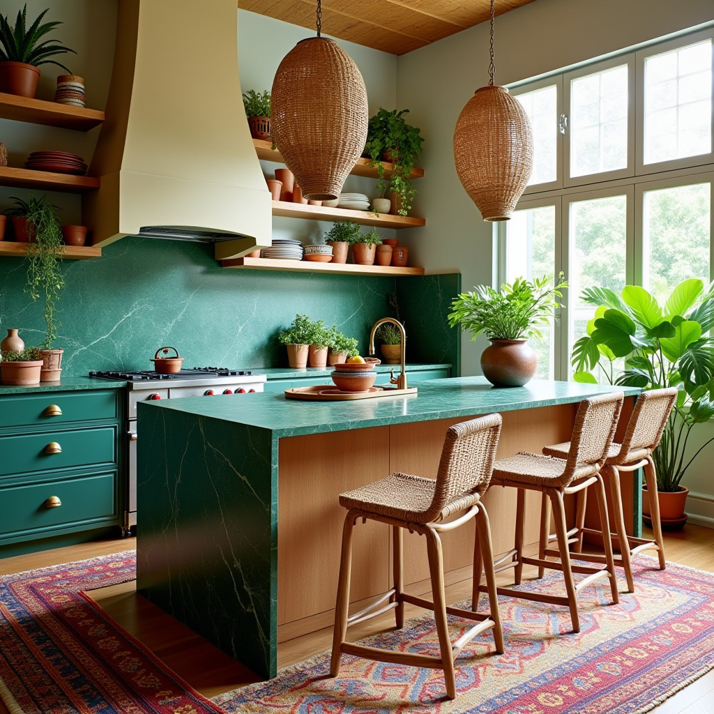 boho kitchen island decor 40