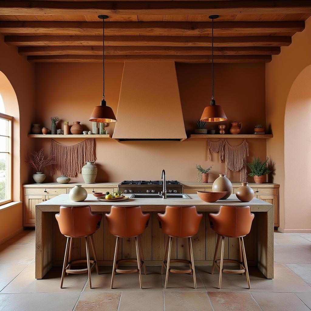 boho kitchen island decor 6