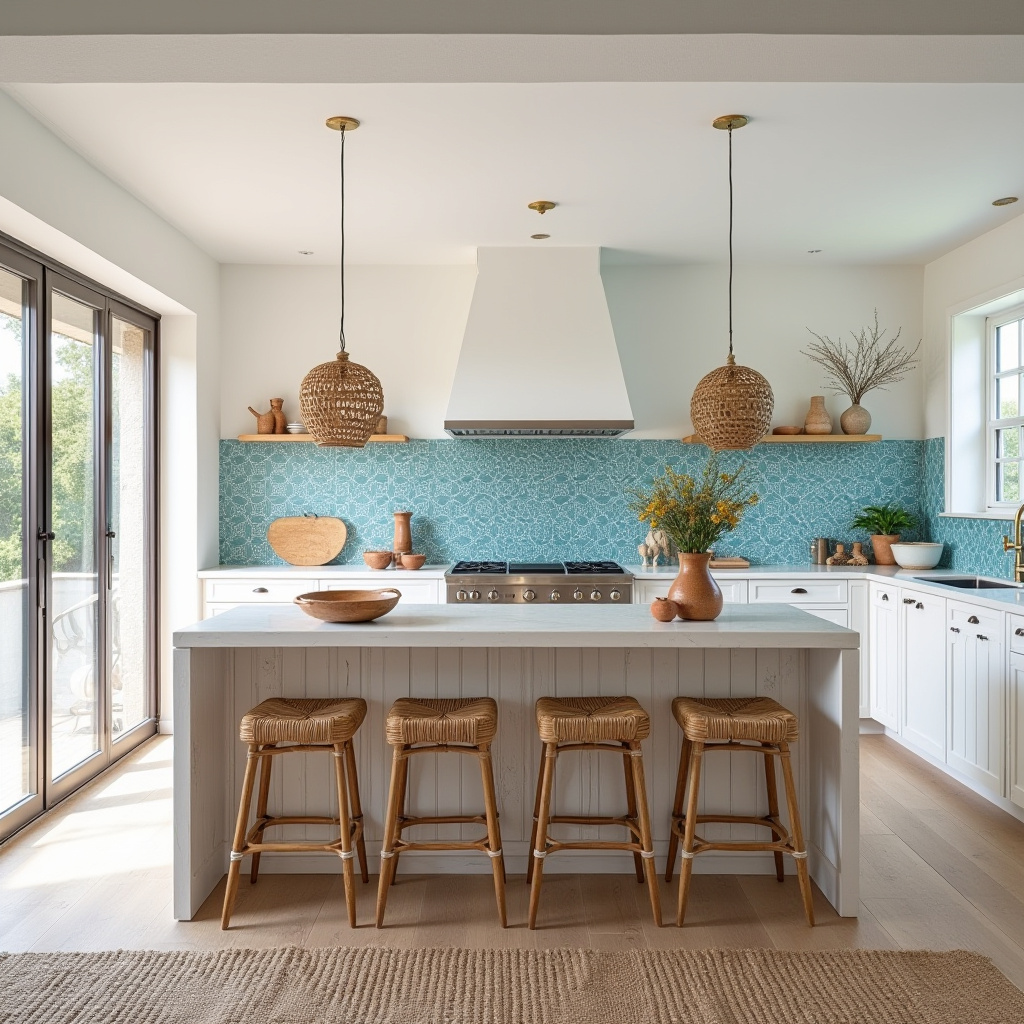 boho kitchen island decor 9