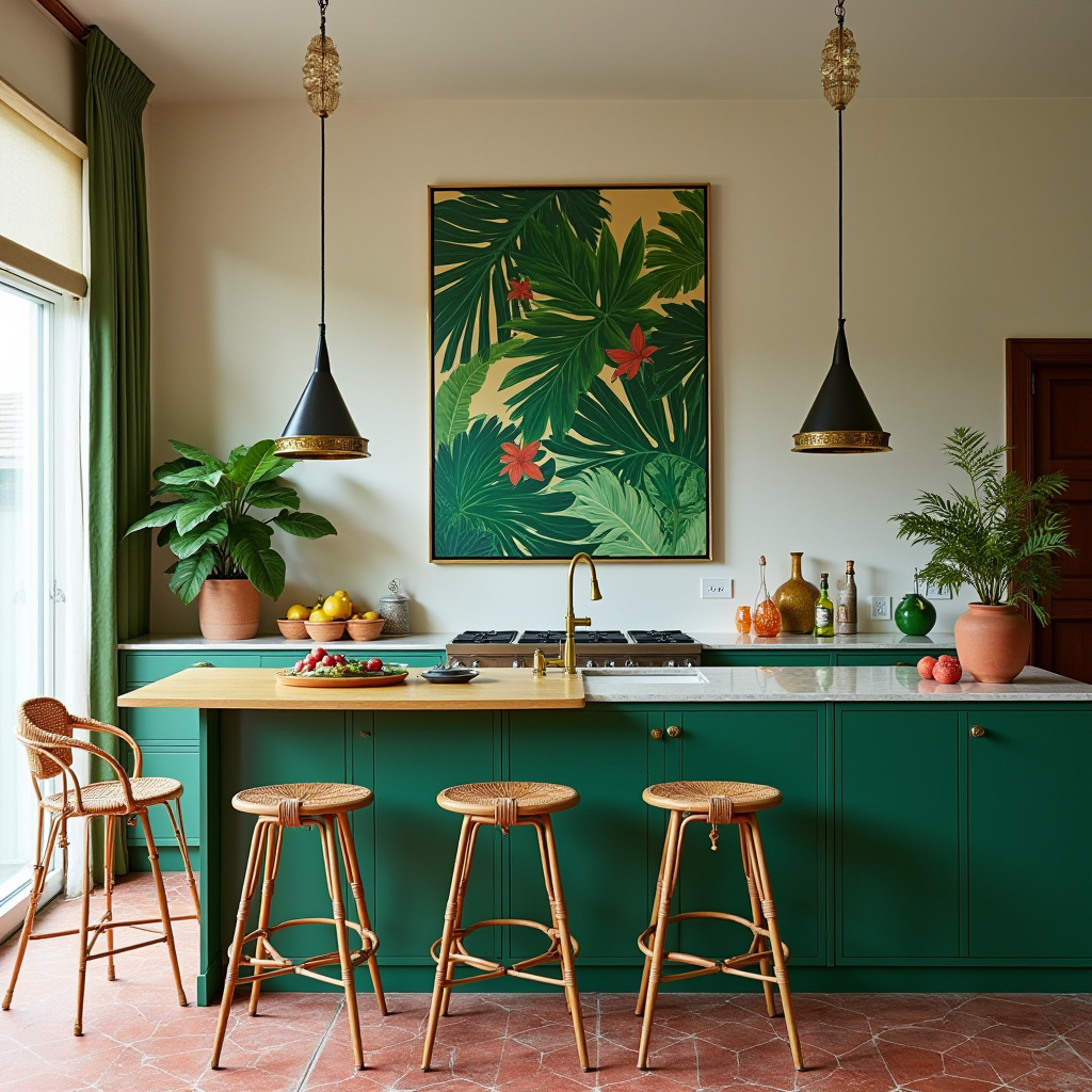 boho kitchen island ideas 32