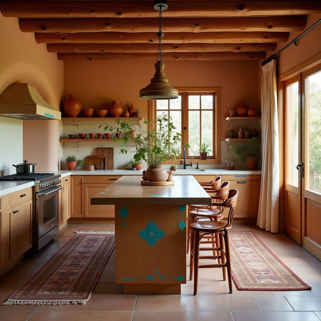 boho kitchen island ideas 36