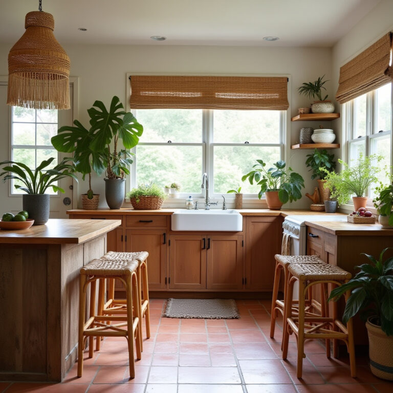 boho kitchen island lighting 1