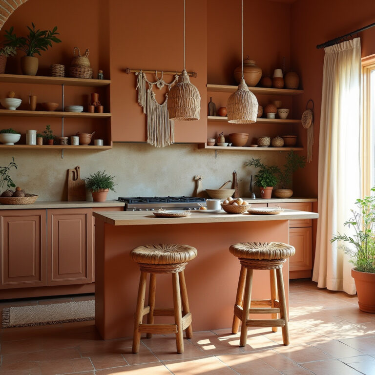 boho kitchen paint colors 1