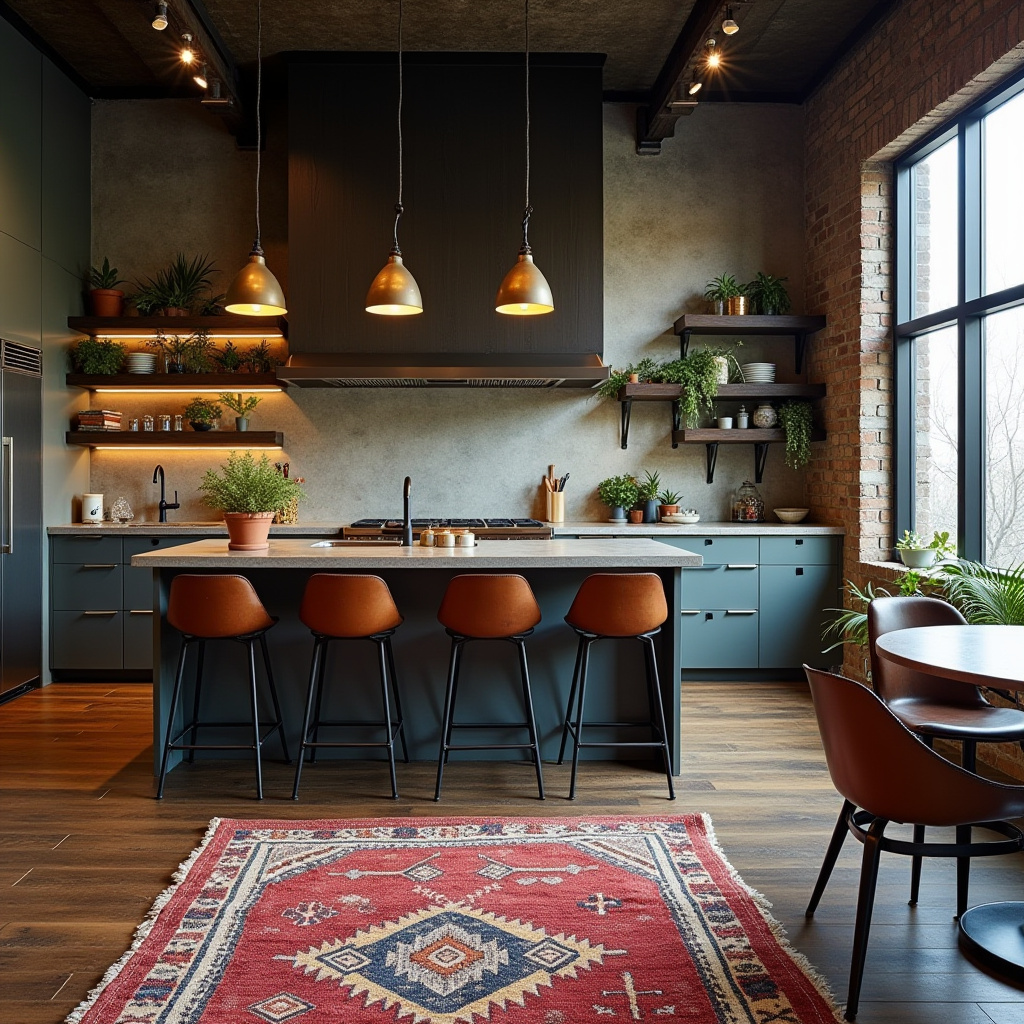 boho kitchen rug ideas 10